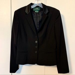 Black Ralph Lauren Blazer w/ Satin Collar Women 6